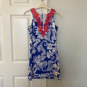 Lilly Pulitzer Blue and White Shift Dress